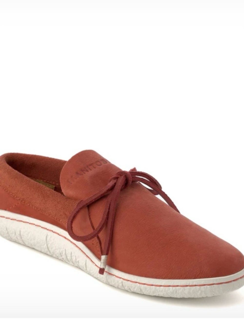 Women's Suede modern Moccasin in red clay - Picture 2 of 14